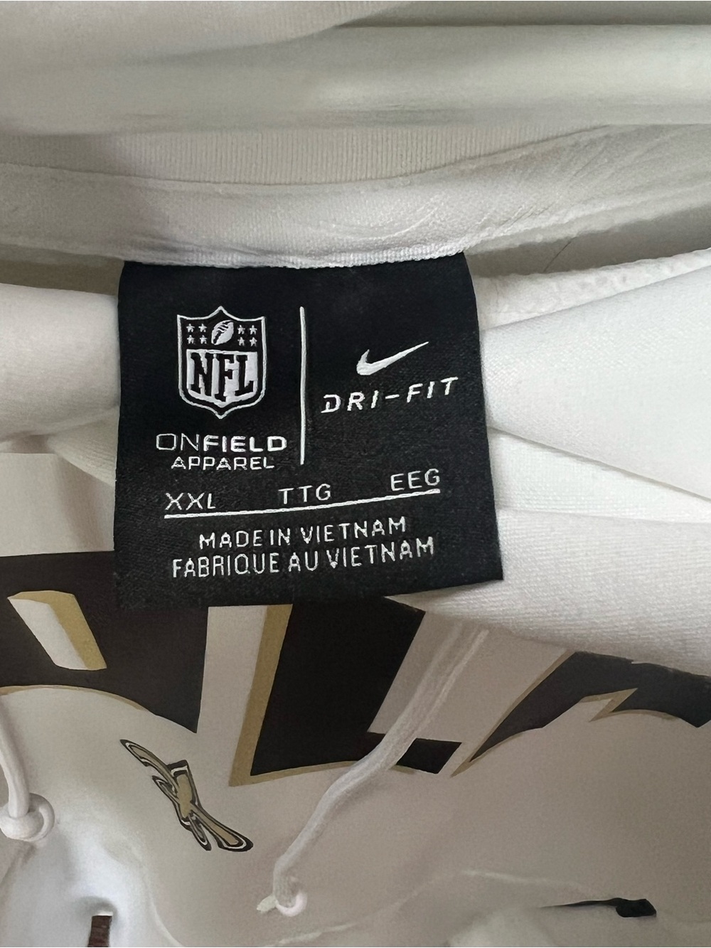 Official New Orleans Saints On-Field Apparel | Nike Dri-FIT | Men's Size XXL - Picture 4 of 4
